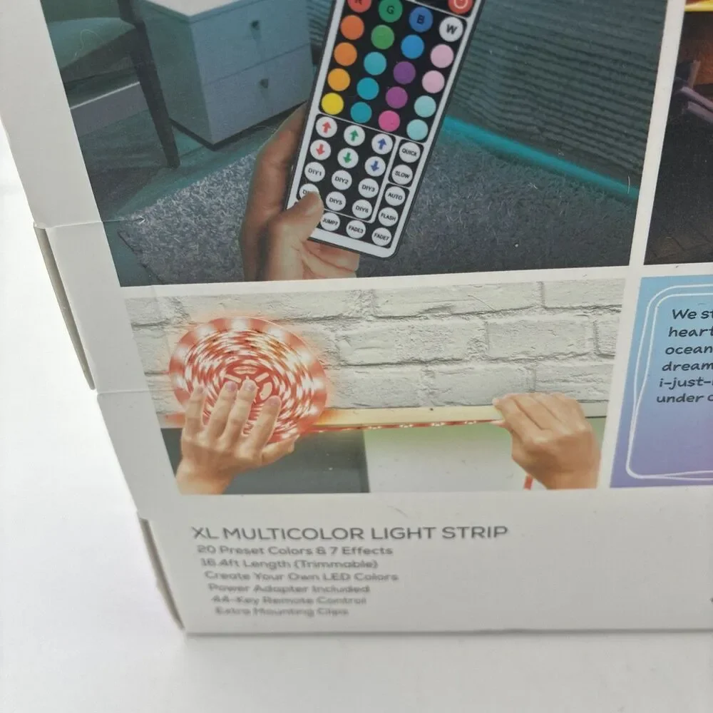 West & Arrow XL Flexible Light Strip 16.4FT . 20 Colors Remote Included.
